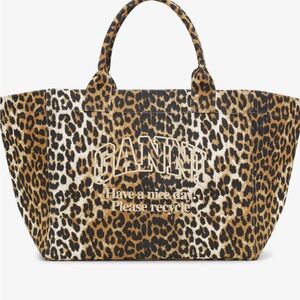 Ganni Mixed Leopard XXL Tote